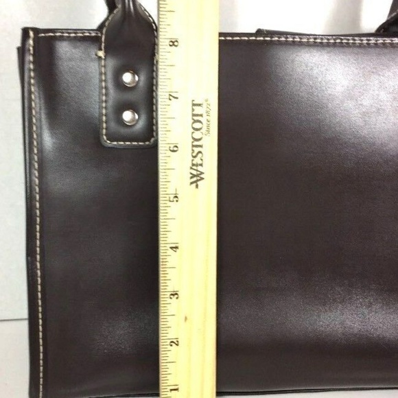 Wilsons Small Dark Brown Leather Satchel - Picture 7 of 8